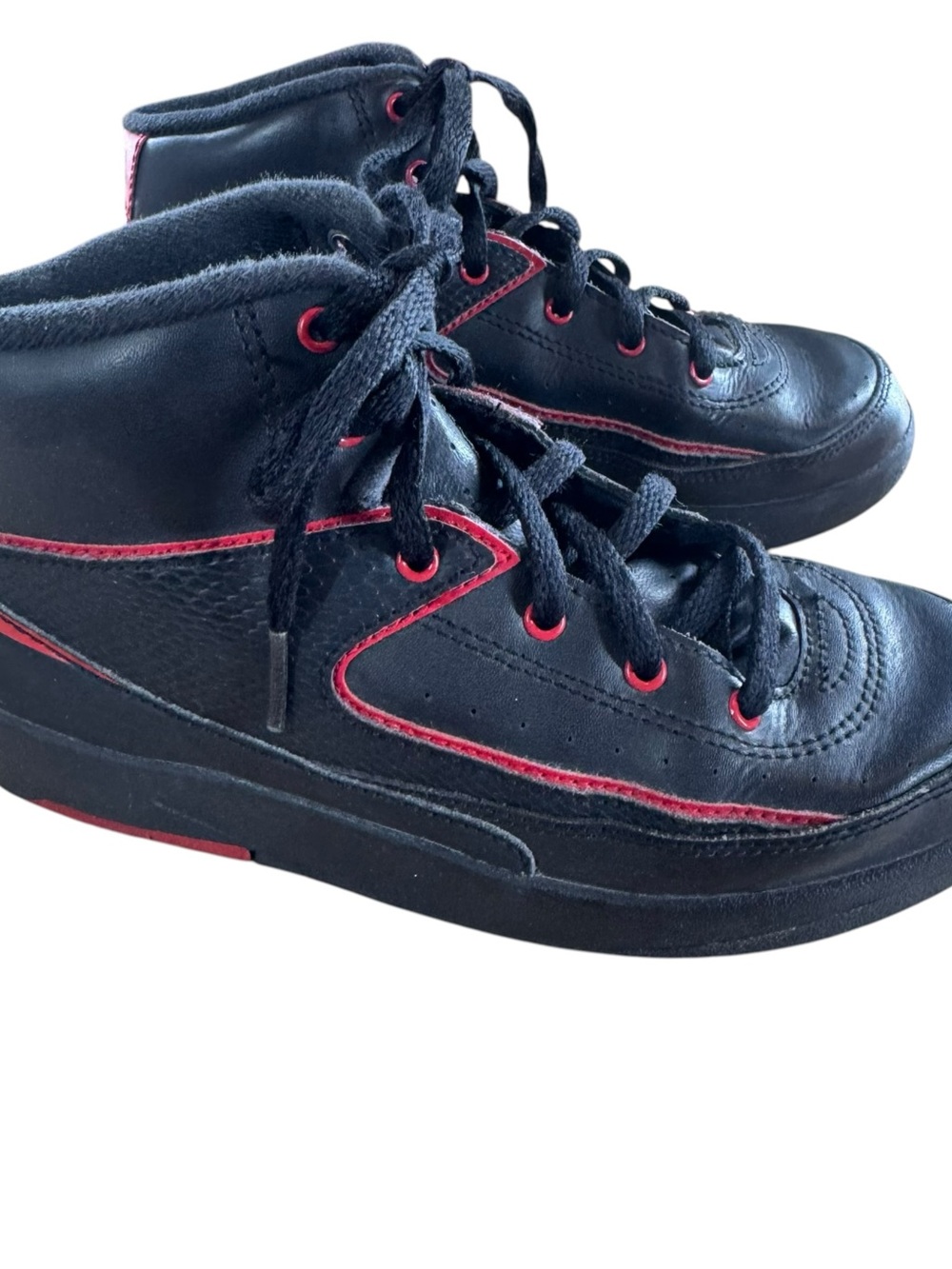 Nike Air Jordan Retro II 2 Alternate 87 Black Red BRED Size 1Y 395719-002 Kids